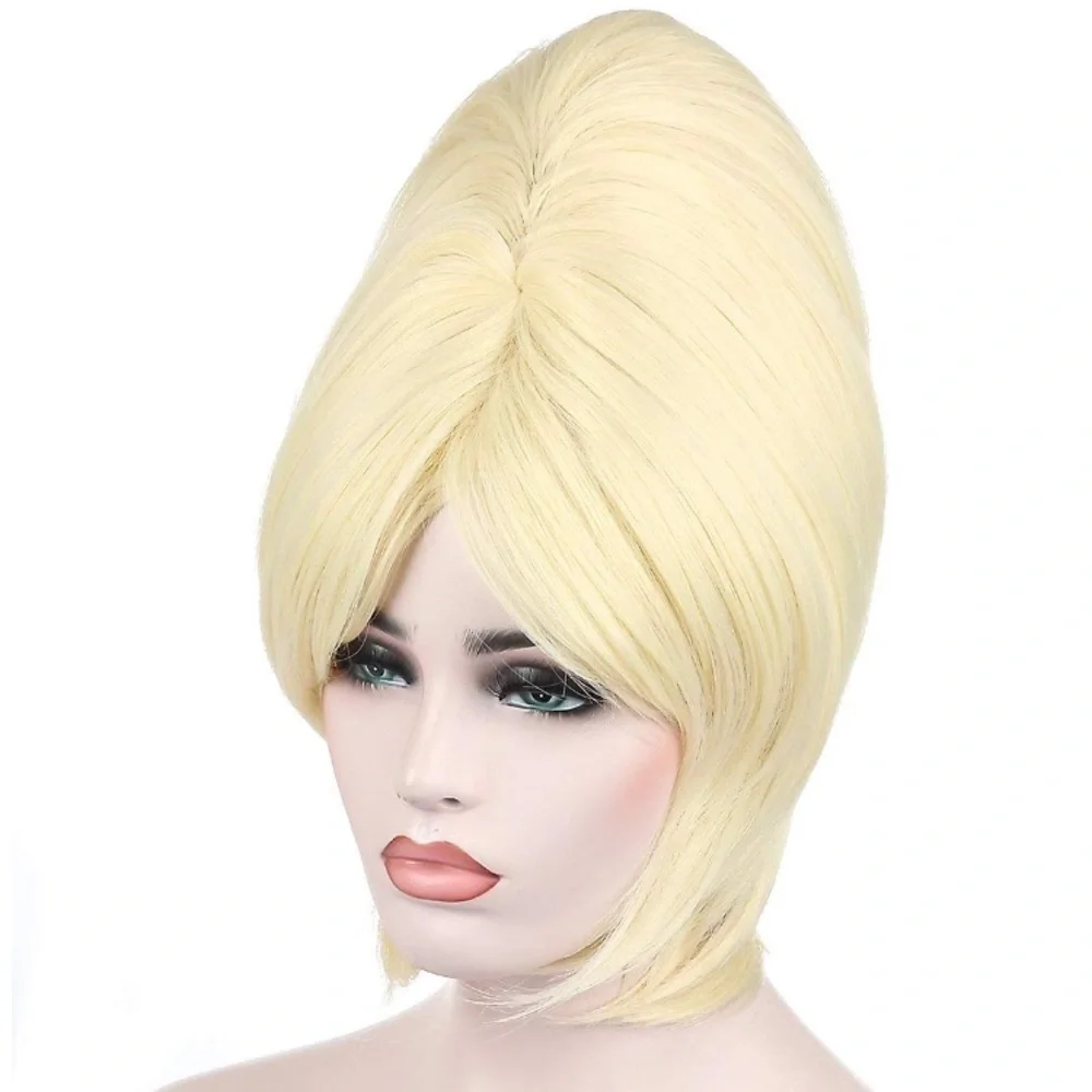 - Blonde Retro beehive cosplay Halloween dressup Wig